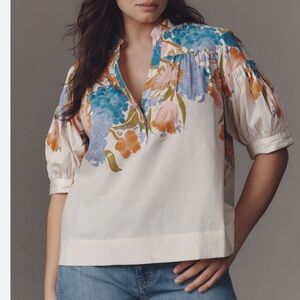 Anthropologie Maeve Floral Print Women's Top